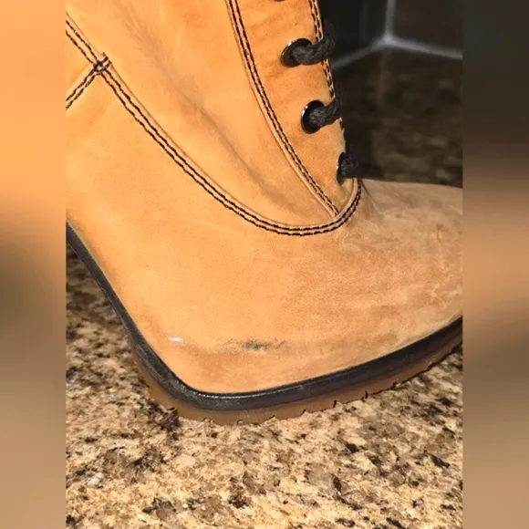 Grey Mer Lace-Up Leather Heeled Boots