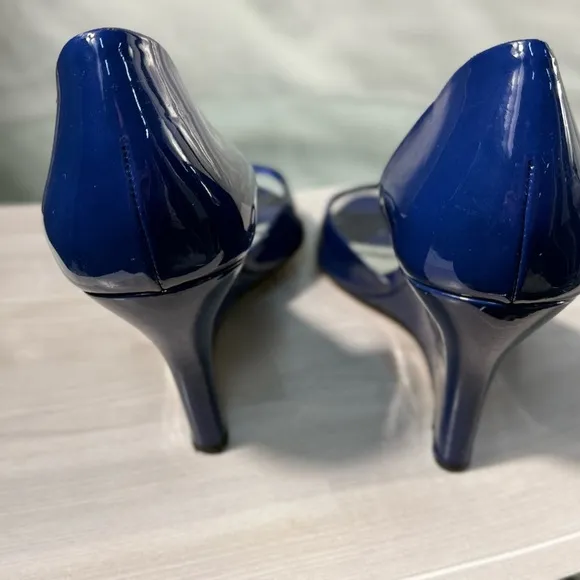 Gucci Blue and Silver Wedge Sandals
