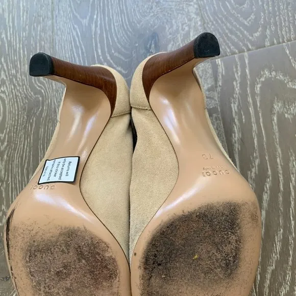 Gucci suede leather pumps