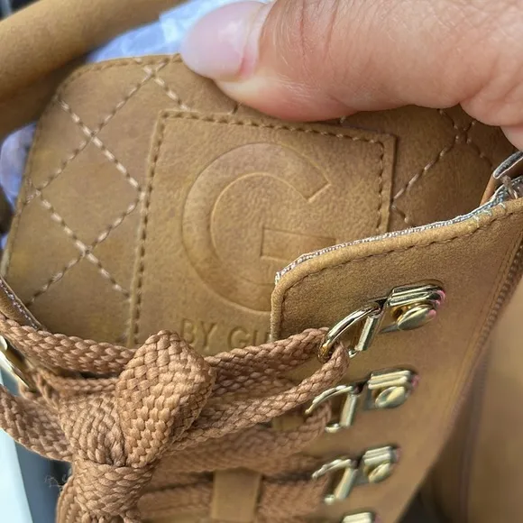 Guess Tan Lace-Up Women's Boots