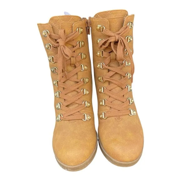 Guess Tan Lace-Up Women's Boots