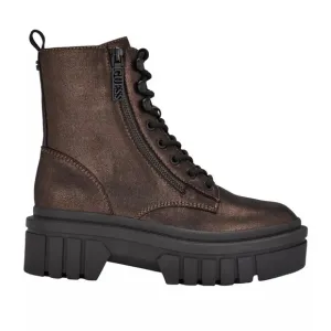 GUESSWomen's Ferina Combat LugSole Lace Up Boots