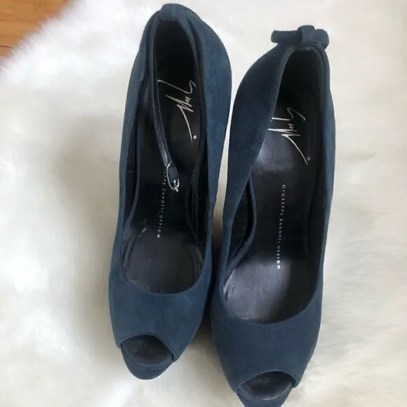 [guiseppi zanotti]  monster heel peep toe wedges