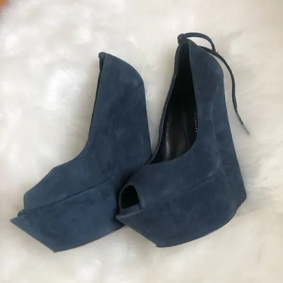 [guiseppi zanotti]  monster heel peep toe wedges