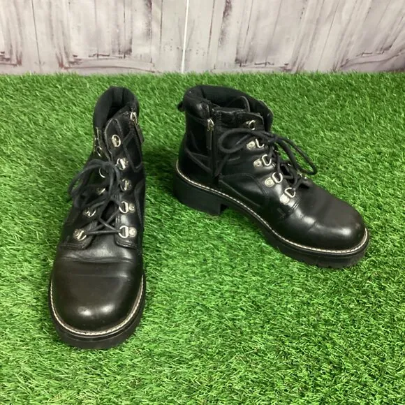 Harley Davidson Boots Black Leather Ankle 7