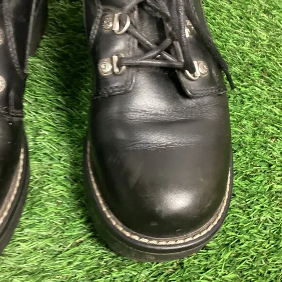 Harley Davidson Boots Black Leather Ankle 7