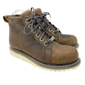 Harley-Davidson Brown Oiled Leather Glenora Lace Up 4.5 Inch Boots Women's 7.5