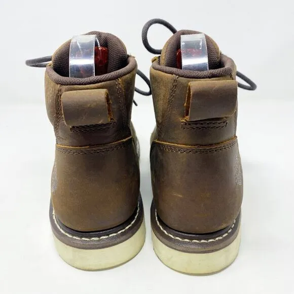 Harley-Davidson Brown Oiled Leather Glenora Lace Up 4.5 Inch Boots Women's 7.5