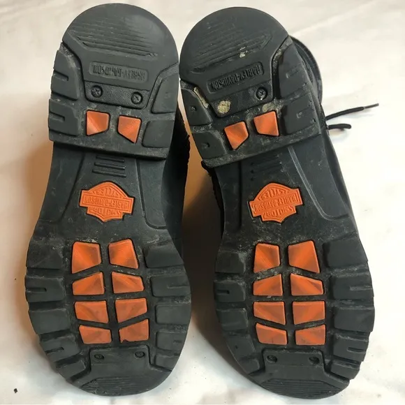Harley-Davidson Mens Rid dick 8” lace up black leather motorcycle boots