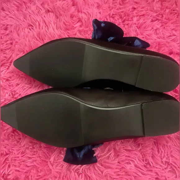Heavier Heart Interchangeable Bow Widow Velvet Ballet Flats Dolls Kill 8 NIB