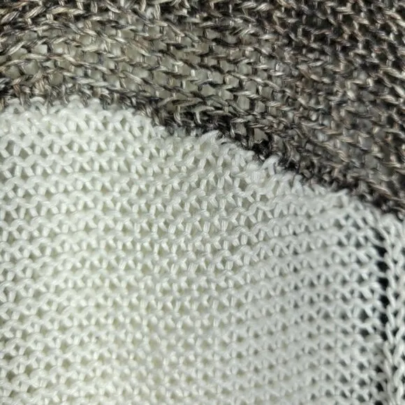 Helmut Lang linen loose weave Knit crochet relaxed fit Sweater small