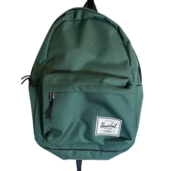 Herschel Backpack Kid Green Classic School Preppy Eco System Fabric Book Bag