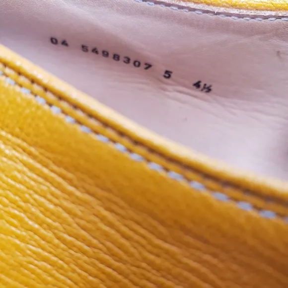 HESCHUNG 1934 FRENCH CRAFTED Marigold Yellow Calf Leather Oxford Lace Up Shoe