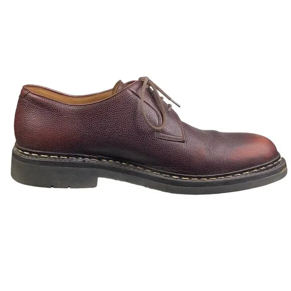 Heschung Mens Derby Brown Leather Lace Up Oxford Size US 8