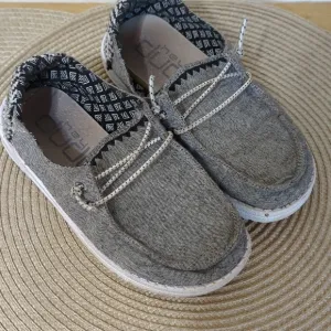 Hey Dude Gray Moccasins with Relaxed Fit