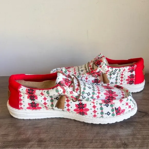 Hey Dude Wally Ugly Sweater Cream Men's Shoe Size 11 SKU#C24272