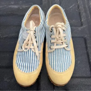 Hogan Italy women’s sneakers shoes blue and yellow size 39‎