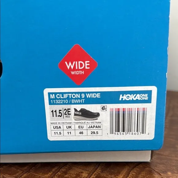 Hoka Black and White Athletic Shoes