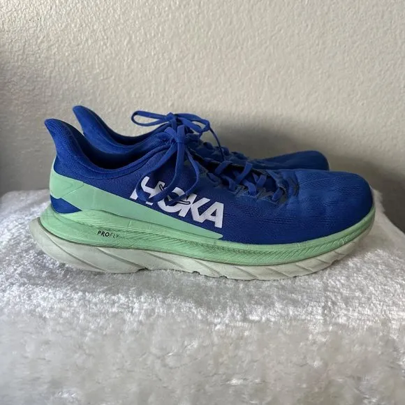 Hoka Men's One Match 4 Runners Shoes Blue Color Sz 11D