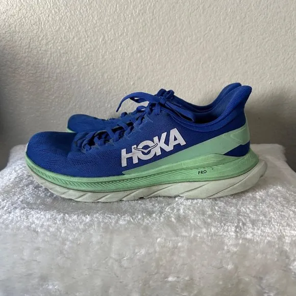 Hoka Men's One Match 4 Runners Shoes Blue Color Sz 11D