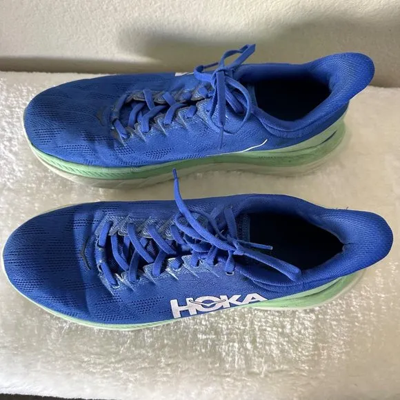 Hoka Men's One Match 4 Runners Shoes Blue Color Sz 11D
