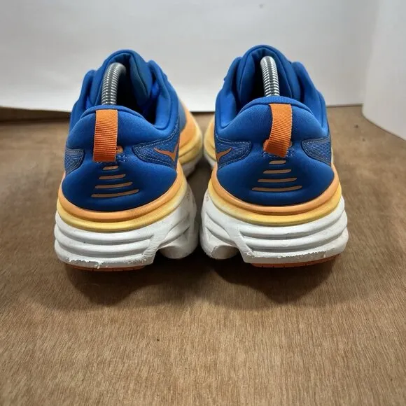 Hoka One One Bondi 8 Men Size 10.5 Running Shoes Blue Athletic Sneakers