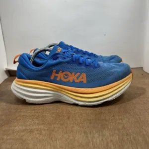 Hoka One One Bondi 8 Men Size 10.5 Running Shoes Blue Athletic Sneakers