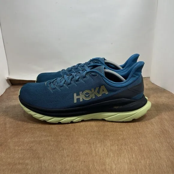 Hoka One One Mach 4 Men Size 12.5 Blue Running Shoes Sneakers