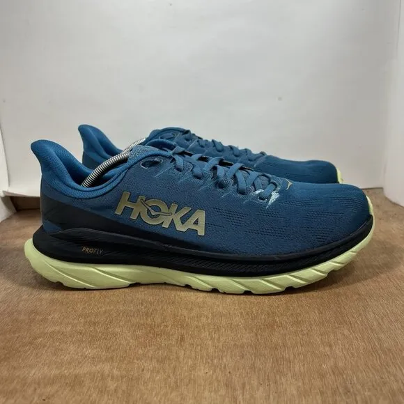 Hoka One One Mach 4 Men Size 12.5 Blue Running Shoes Sneakers