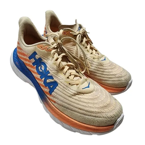 Hoka One One Mach 5 Everyday Running‎ Shoes Men Size 11D Wide Width Light Orange