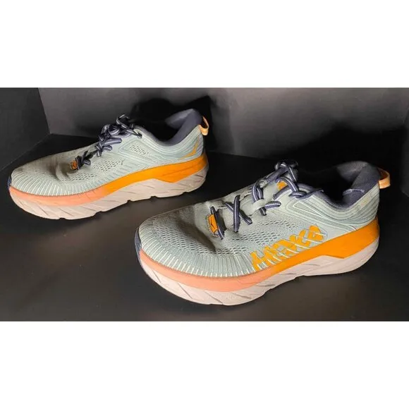Hoka One One Shoes Womens 9.5 Haze Bondi 7 Running Lightweight Sneaker