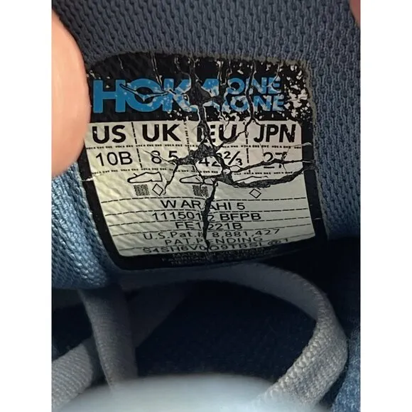 HOKA One One Shoes Womens Size 10 B Blue Arahi 5 Running Athletic 1115012 BFPB