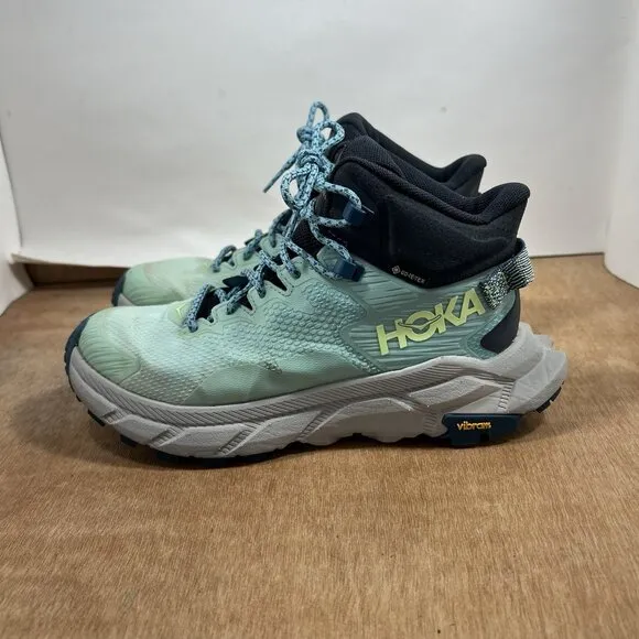 Hoka One One Trail Code GTX Womens Size 6 Blue Trail Comfort Hiking Shoes