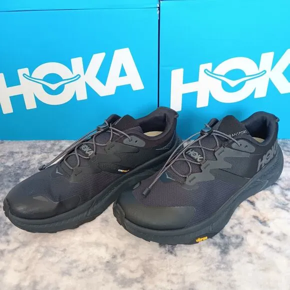 Hoka One Transport GORE-TEX 1164370/BBLC Black Hiking SZ 10-EE Shoe PREOWN