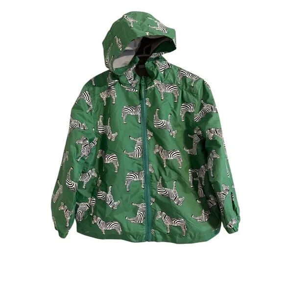 Holly Beau Jacket Kid 7 Green Zip Hoodie Zebra Preppy Raincoat Color Changing