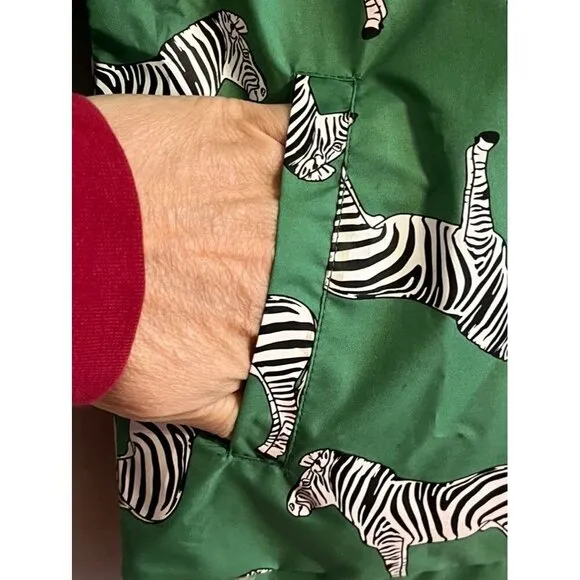 Holly Beau Jacket Kid 7 Green Zip Hoodie Zebra Preppy Raincoat Color Changing