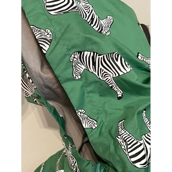 Holly Beau Jacket Kid 7 Green Zip Hoodie Zebra Preppy Raincoat Color Changing