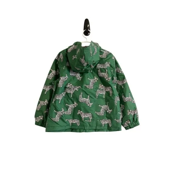 Holly Beau Jacket Kid 7 Green Zip Hoodie Zebra Preppy Raincoat Color Changing