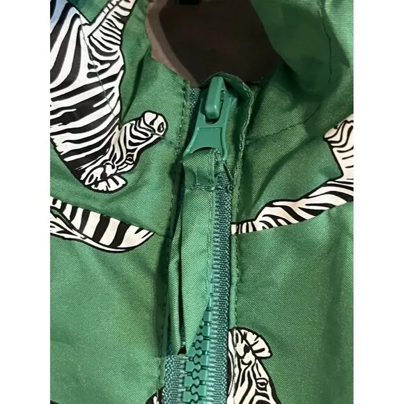Holly Beau Jacket Kid 7 Green Zip Hoodie Zebra Preppy Raincoat Color Changing