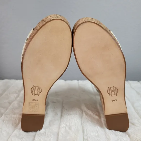 HOUSE OF HARLOW 1960 // ltd ed gladys white mesh lace cork platform wedges