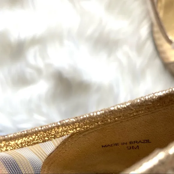🎉HP | Kate Spade Jump Metallic Mesh Striped Flats