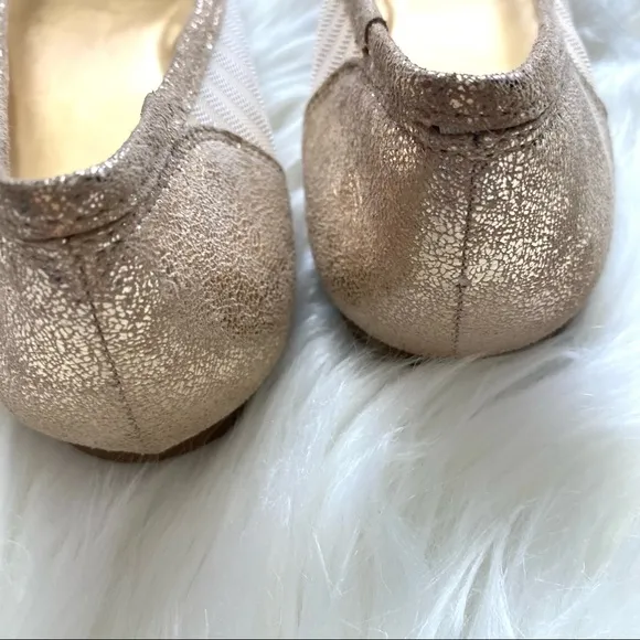 🎉HP | Kate Spade Jump Metallic Mesh Striped Flats