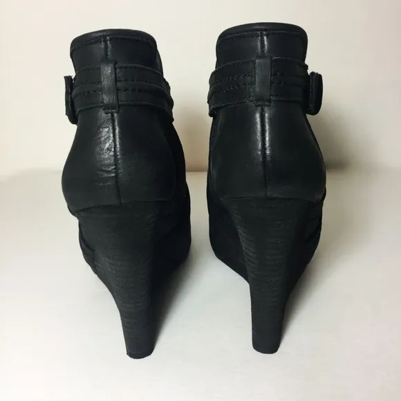 HP🔥 NIB JOIE Brickhouse LEATHER Wedge Bootie w Straps