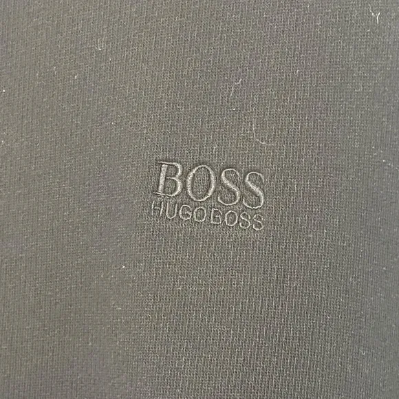 Hugo Boss Men Sweater Size L Black Pull Over Mock Neck Stretch Long Sleeve Soft