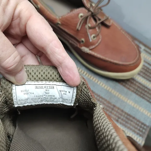Irish Setter Angler Men's Brown Leather Boat Shoes Men's Size 11