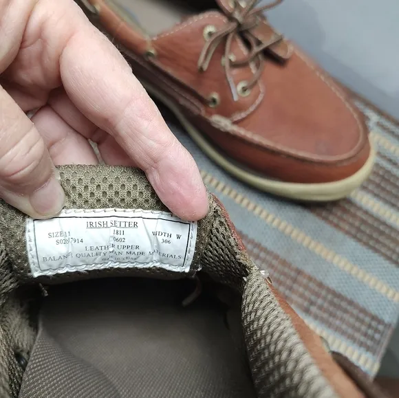 Irish Setter Angler Men's Brown Leather Boat Shoes Men's Size 11