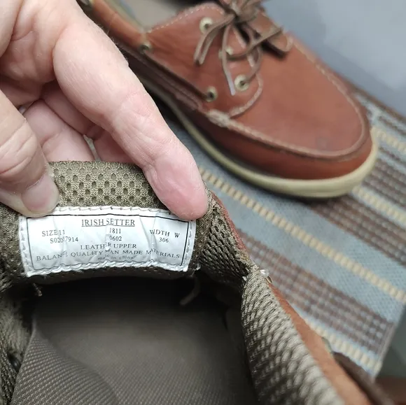 Irish Setter Angler Men's Brown Leather Boat Shoes Men's Size 11