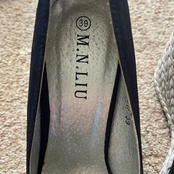Italian Peep Toe Wedges sz 8
