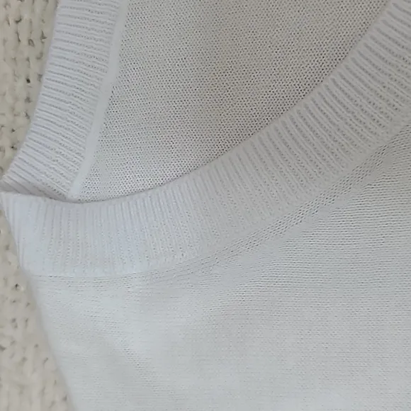 J Crew Crew Neck Long Sleeve Boxy Cotton Knit Teddy Sweater in White NWT