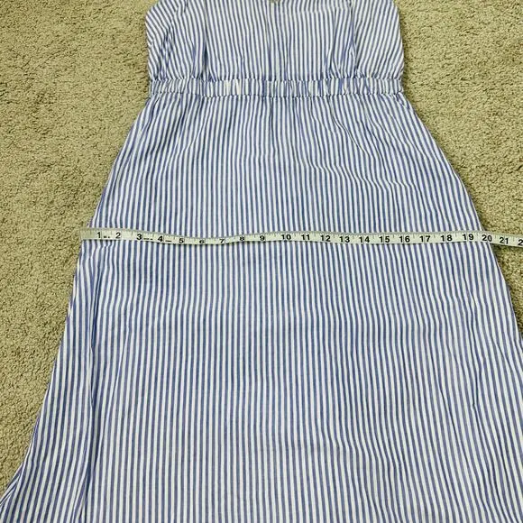 J. Crew Cross Back stripe midi dress